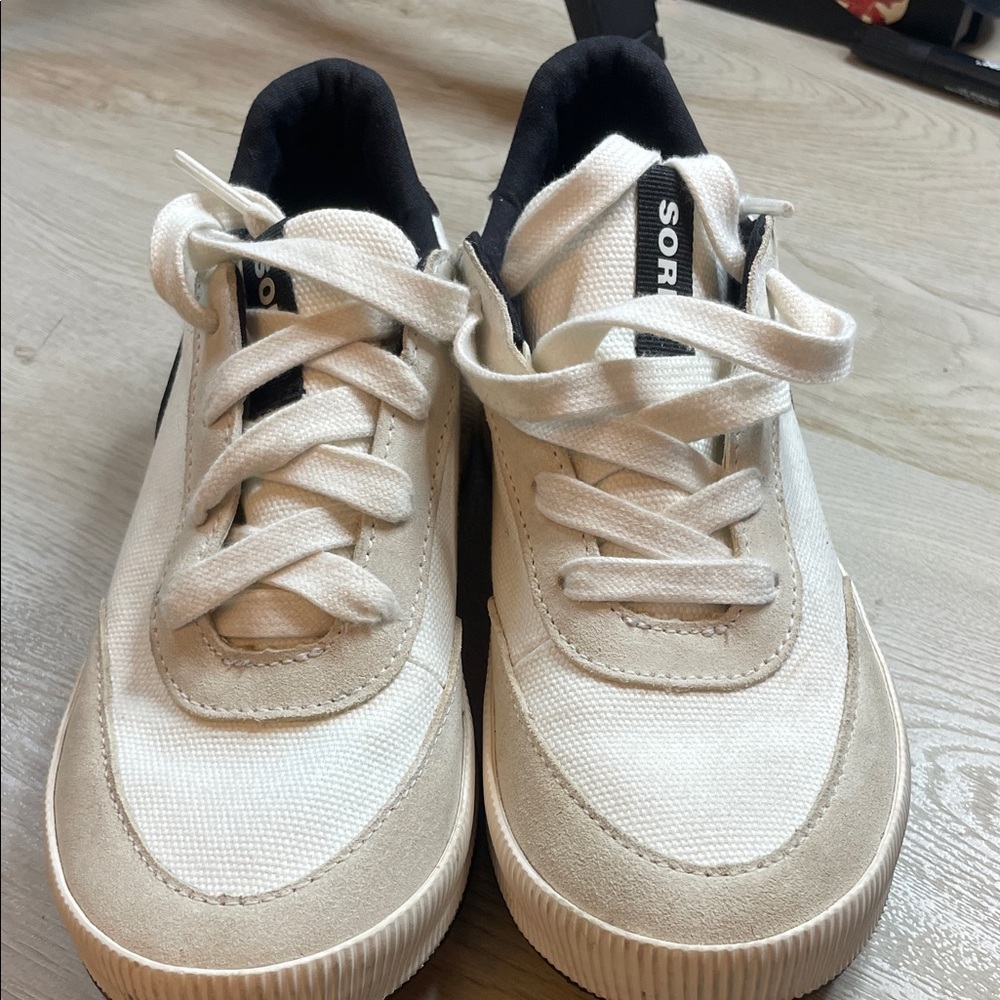 Sorel White and Tan Sneakers for Women